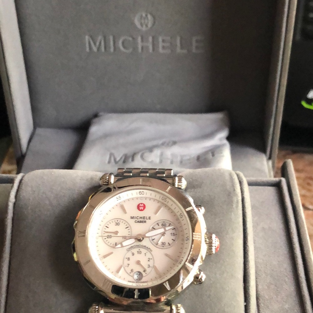 Michele NON- Diamond Caber Watch Stainless Steel - Picture 5 of 6